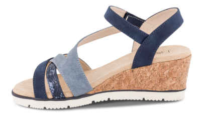 B&CO Damesandal med hæl Blå 4214102850 | Skoringen