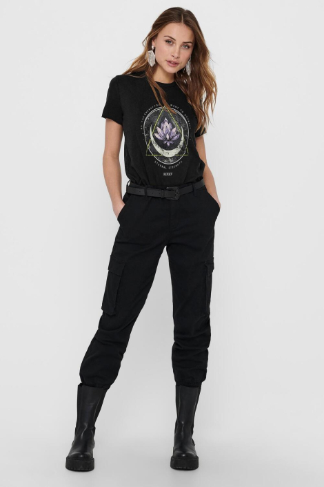 Only zwarte dames t-shirt