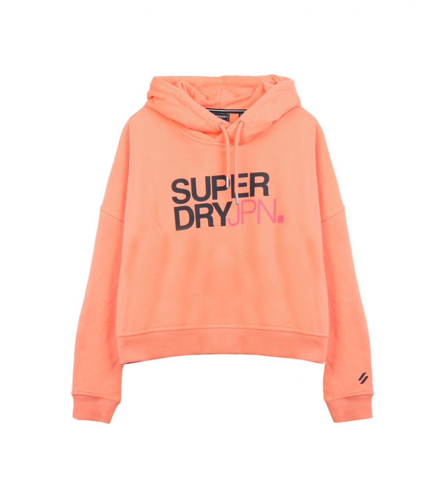 Moletom Superdry Laranja com Logo Quadrado