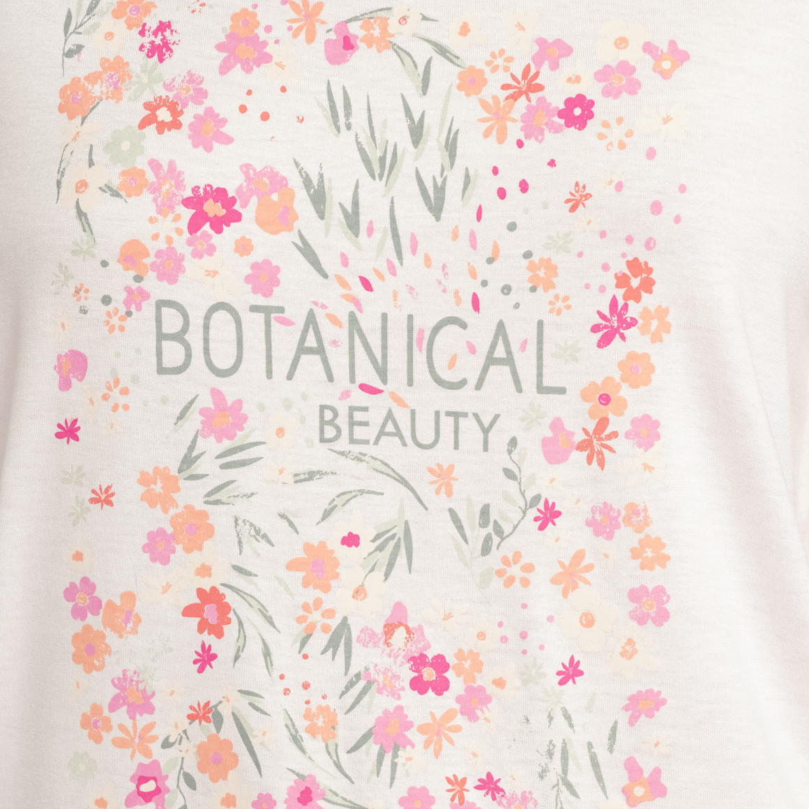 Gina Benotti Damen Schlafshirt mit Blumen-Print weiss