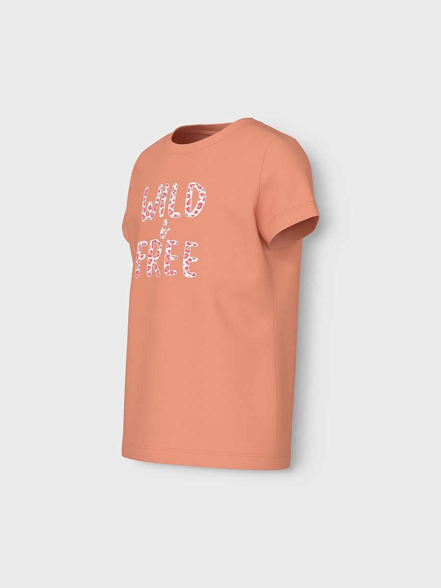 DÊ UM NOME A ISTO<br>Camiseta de manga curta com texto estampado