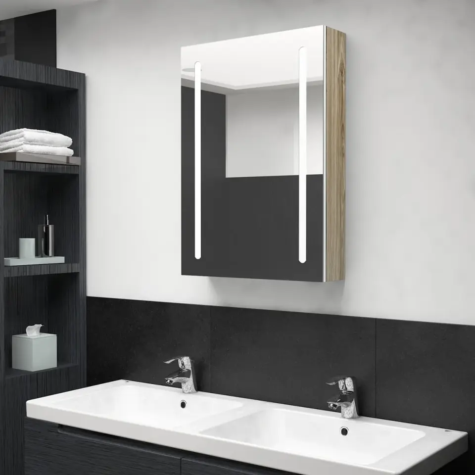 vidaXL - Badkamerkast - Wit - MDF - 50 x 13 x 70 cm