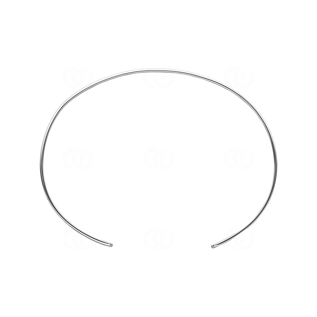 Armreif offen 925 Silber rhodiniert 58 x 48mm