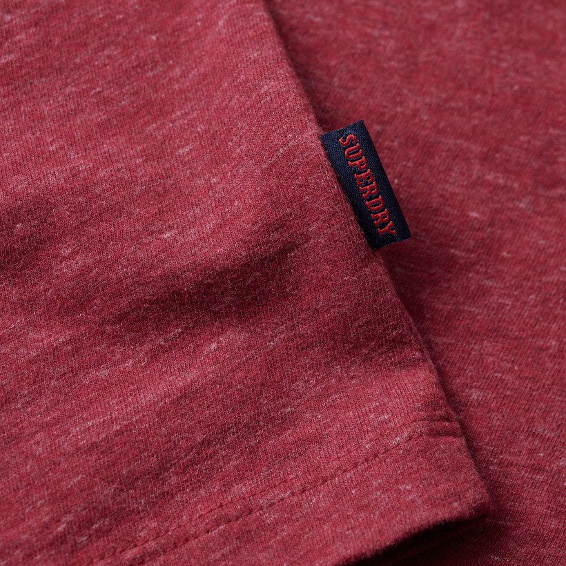 Superdry Essential Logo EMB T-Shirt Herren berry red marl