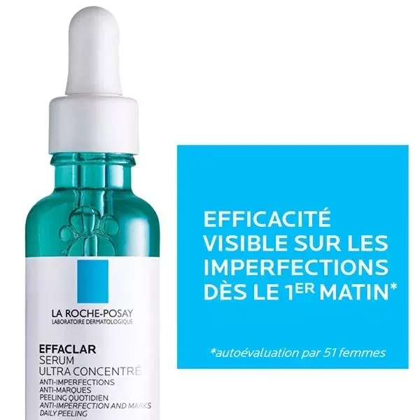 La Roche-Posay Effaclar Routine Anti-Imperfections Gel Moussant Purifiant 400ml & Sérum Ultra Concentré 30ml