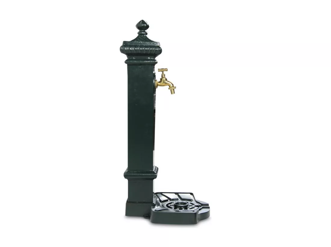Fontaine de jardin Aluminium-Métal Vert - Décoration d'Autrefois