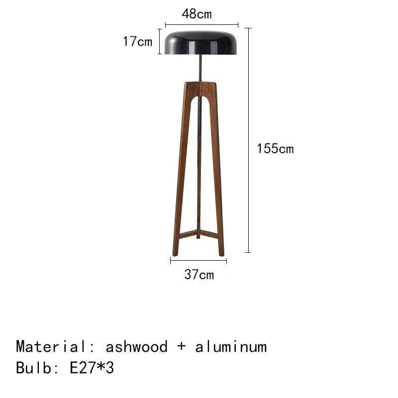 Classical Wood Solid  Floor Lamp | Modern Art Deco LED Tripod Home Standing Light