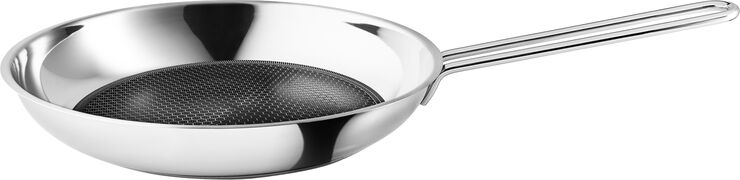 Eva Trio Stainless Steel Stegepande 28 cm Mosaic keramisk Slip-Let® b Polished steel