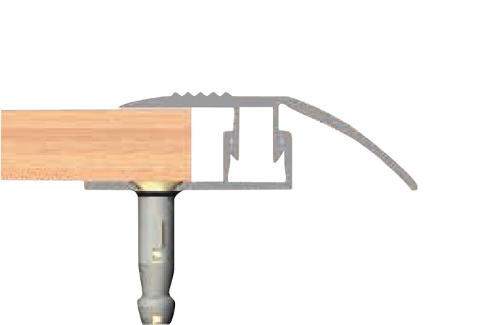 Gulvprofil top alu - 2 x 40 mm x 0,9 m