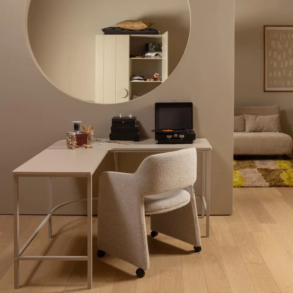 WOOOD Mike Hoekbureau - Hout/Metaal - Dust - 75x185x185