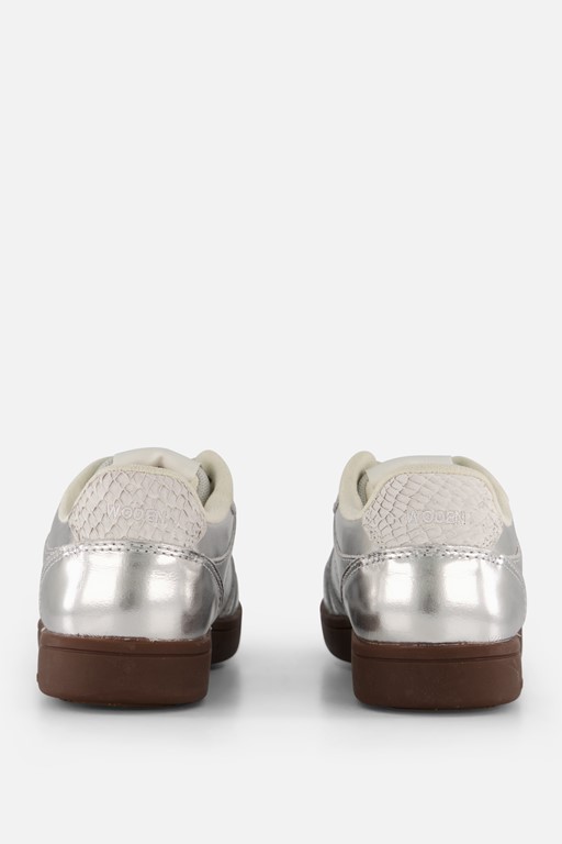 Woden Bjork Sneakers zilver Textiel