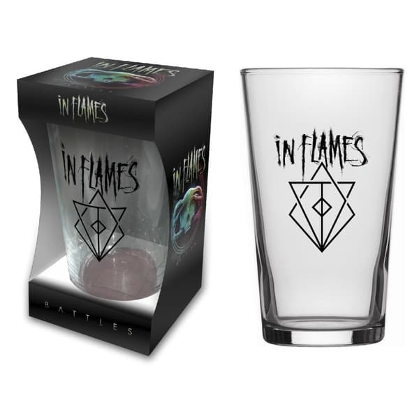 IN FLAMES - BATTLES - BEER GLASS (BOXED)