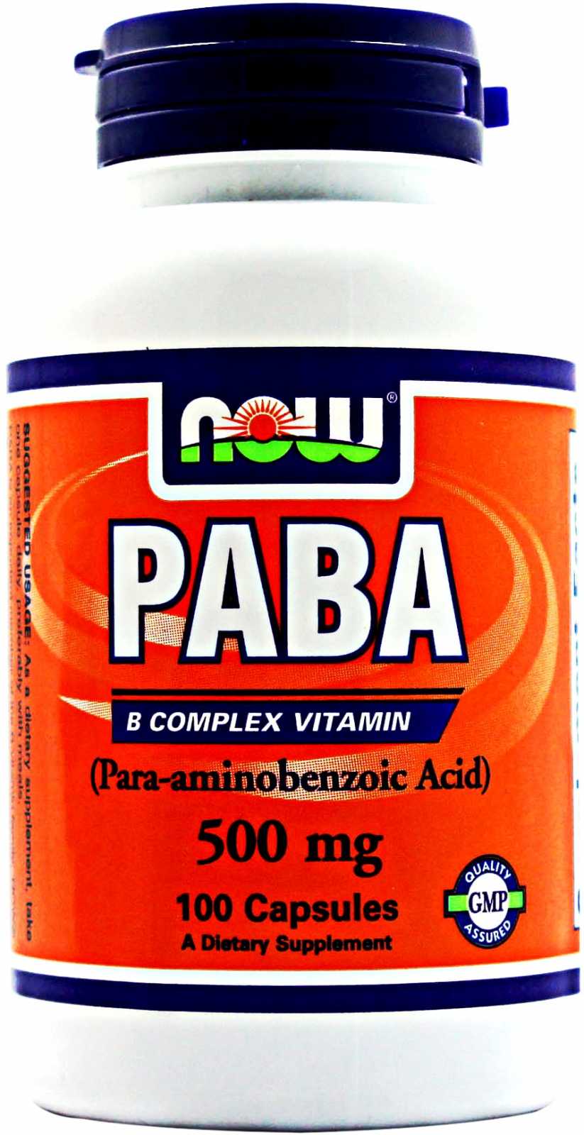 NOW Foods Paba 500 mg 100 Cápsulas