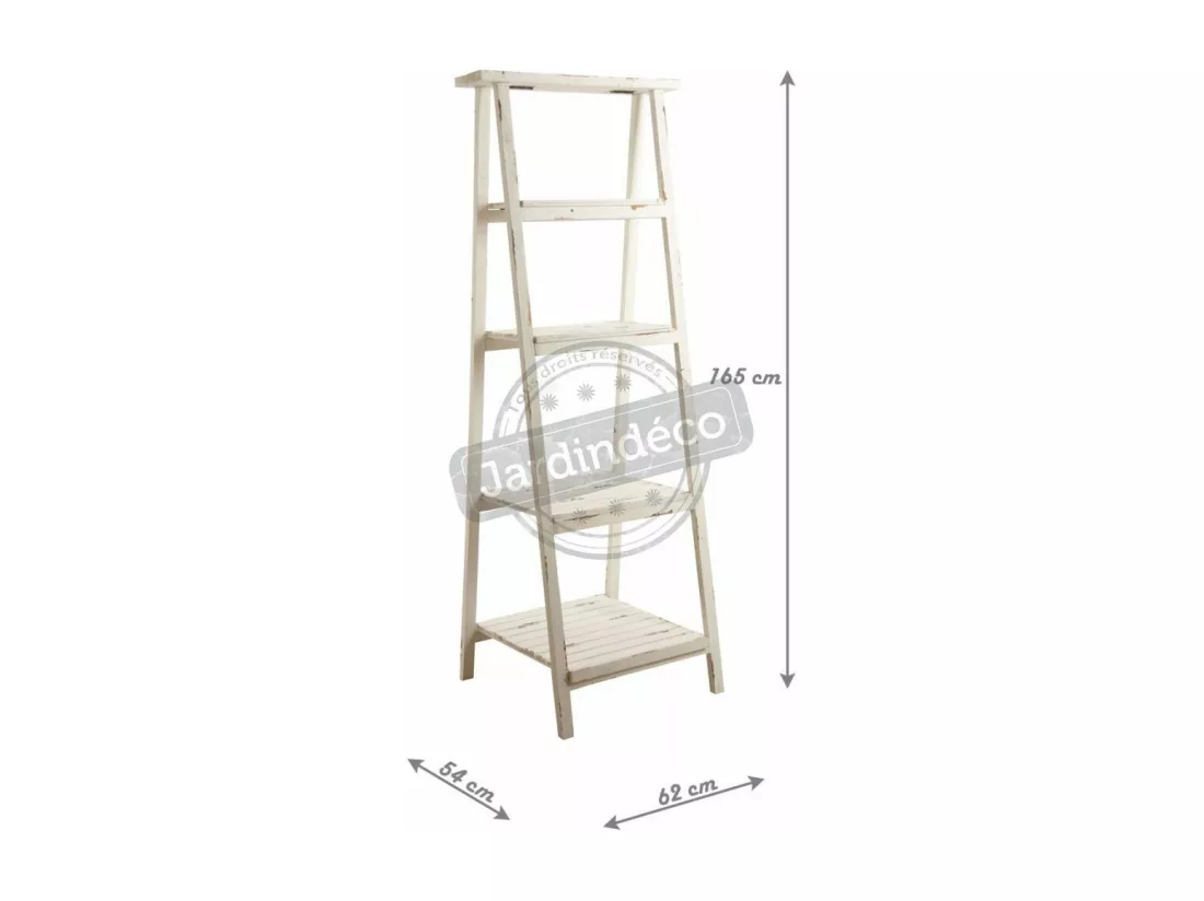 Etagère pliante en bois vieilli