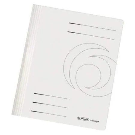 Herlitz Schnellhefter gefaltet, weiß intensiv, A4