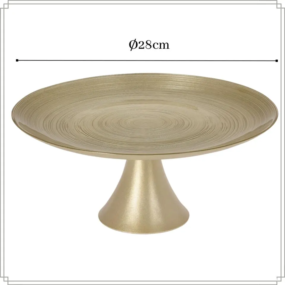 OTIX Taartplateau met Voet Goud 28cm