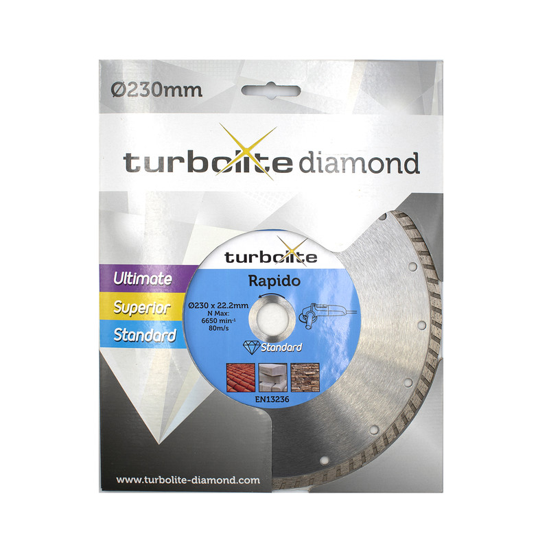 Turbolite Rapido diamantschijf universeel 230x22,2mm