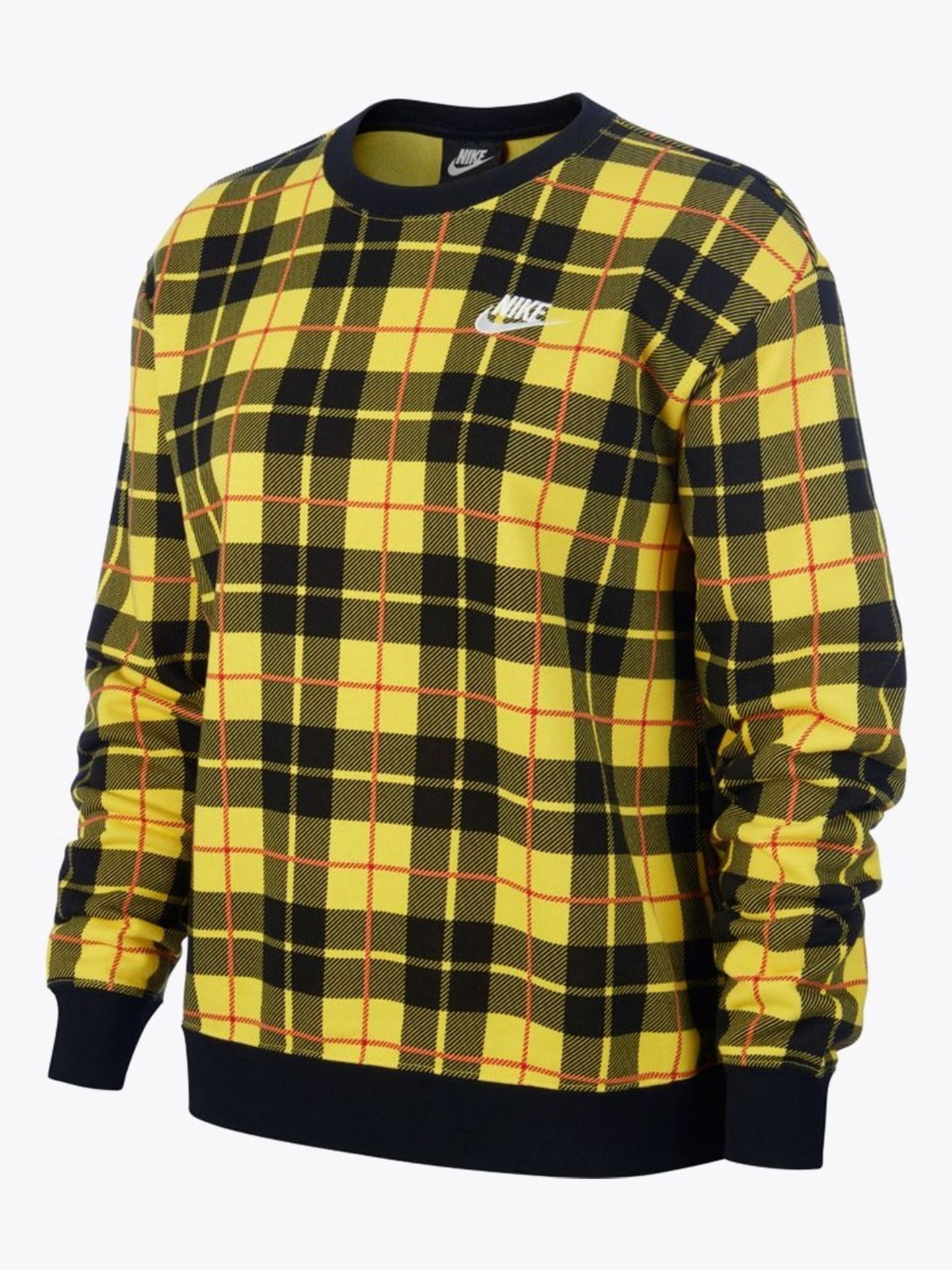Sportswear Crew Flc Plaid