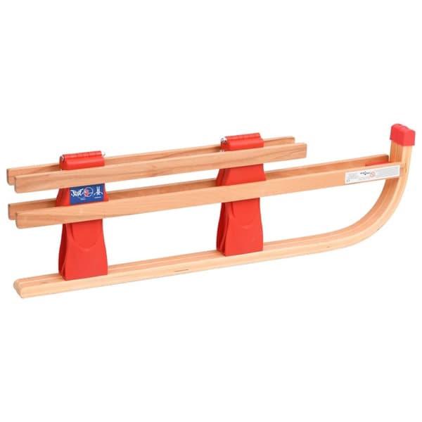 vidaXL Kjelke med ryggstøtte sammenleggbar 119 cm tre