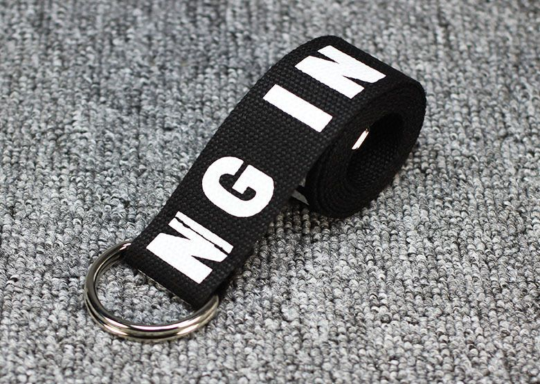 Rofuka - Lettering Holeless Canvas Belt