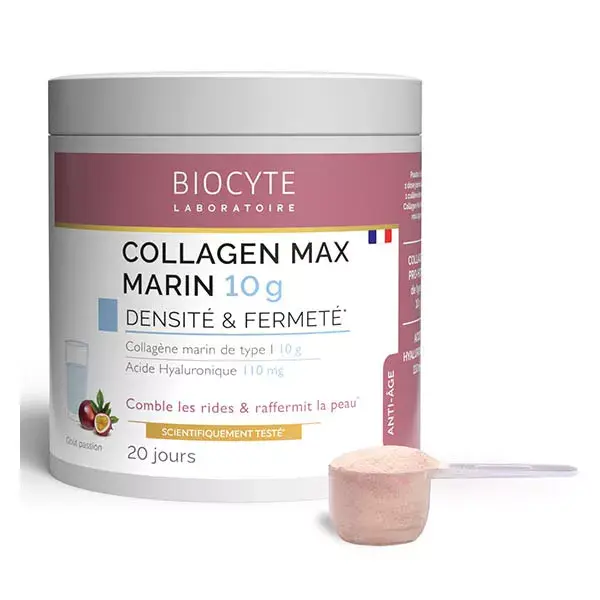 Biocyte Collagen Max Colágeno Marinho 10g Ácido Hialurônico Antienvelhecimento 220g