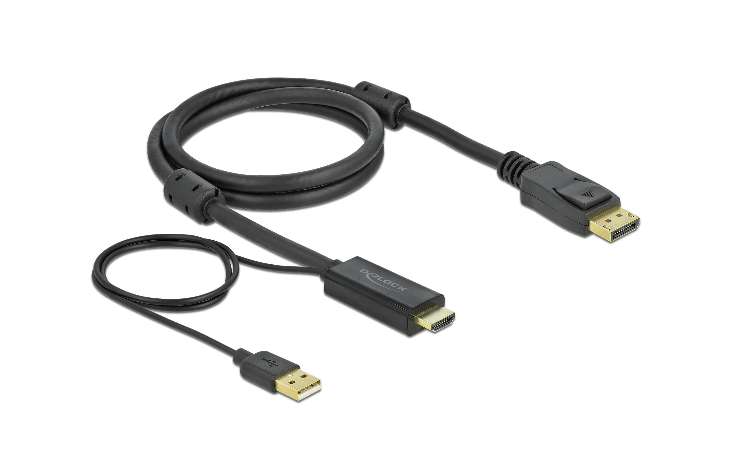 Kabel HDMI – Displayport, HDMI/USB 2.0 - DisplayPort, 1 mDelock HDMI zu DisplayPort Kabel 4K 30 Hz 1 m