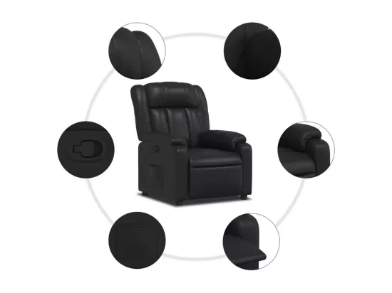 Fauteuil inclinable Noir Similicuir