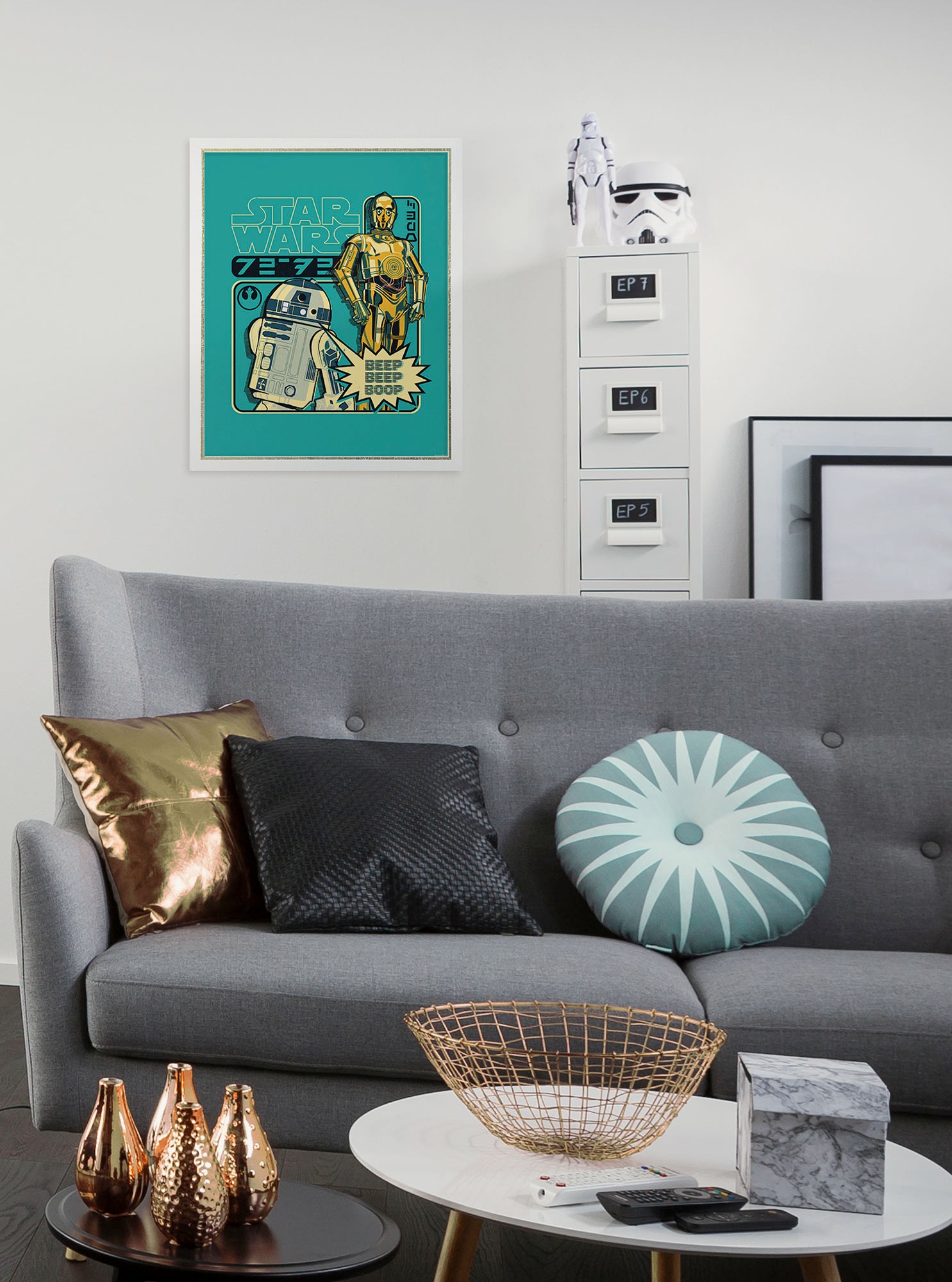 Komar Wandbild »Star Wars Beep Boop« Disney Set, 1 Stk. tlg. 50 x 70 cm (Breite x Höhe) - Kinderzimmer, Dekoration
