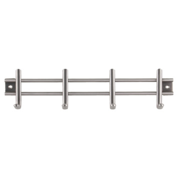 Kapstok 4 haken Yvo RVS 355 mm