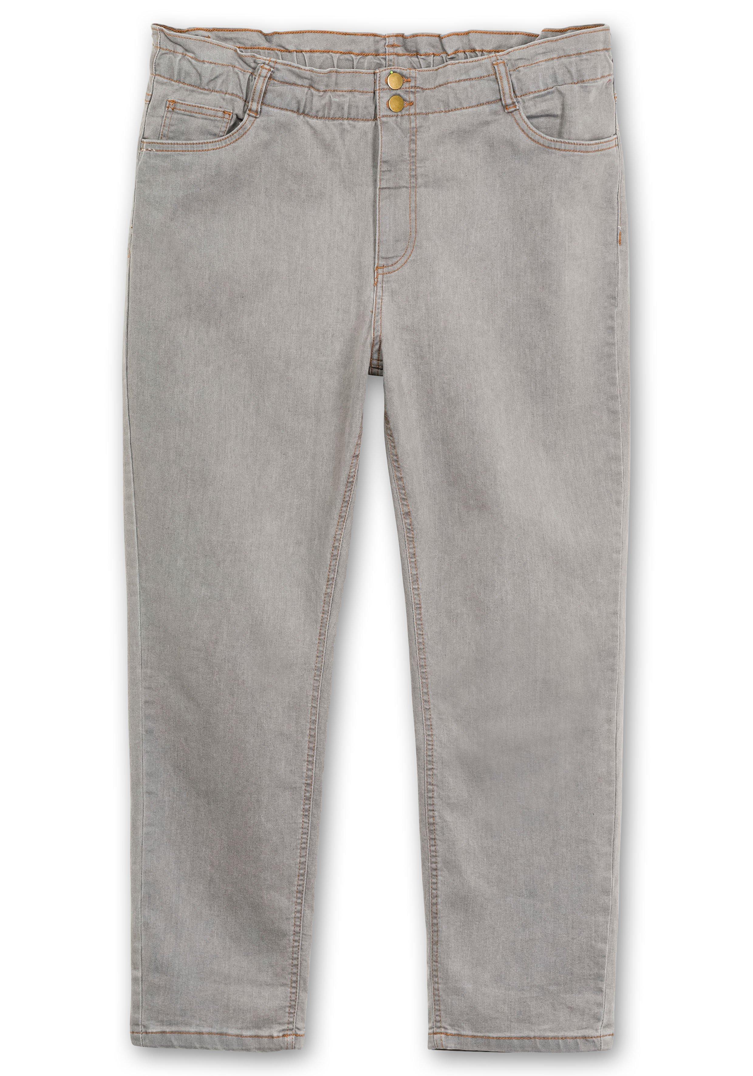 Gerade Jeans im extrahohen Paperbag-Schnitt