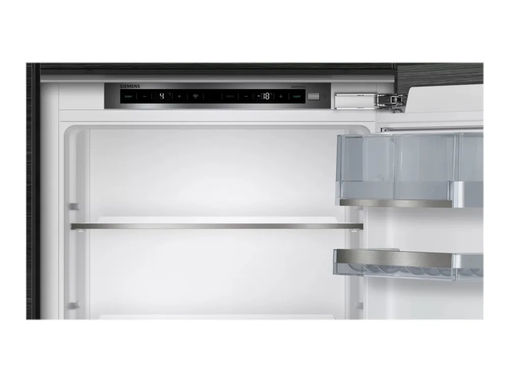 Siemens iQ500 KI87SADE0 - Køleskab/fryser - bund-fryser - til indbygning - bredde: 56 cm - dybde: 55 cm - højde: 177.5 cm - 272 liter - Klasse E - hyperFresh plus / LED-belysningen / softClose - Fladhængsel