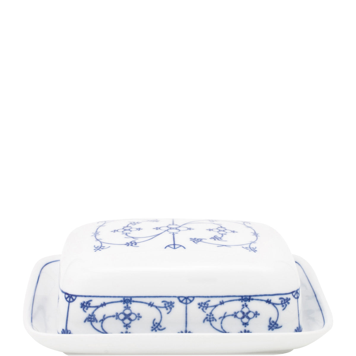 KAHLA Blau Saks Butterdose eckig Blau Saks