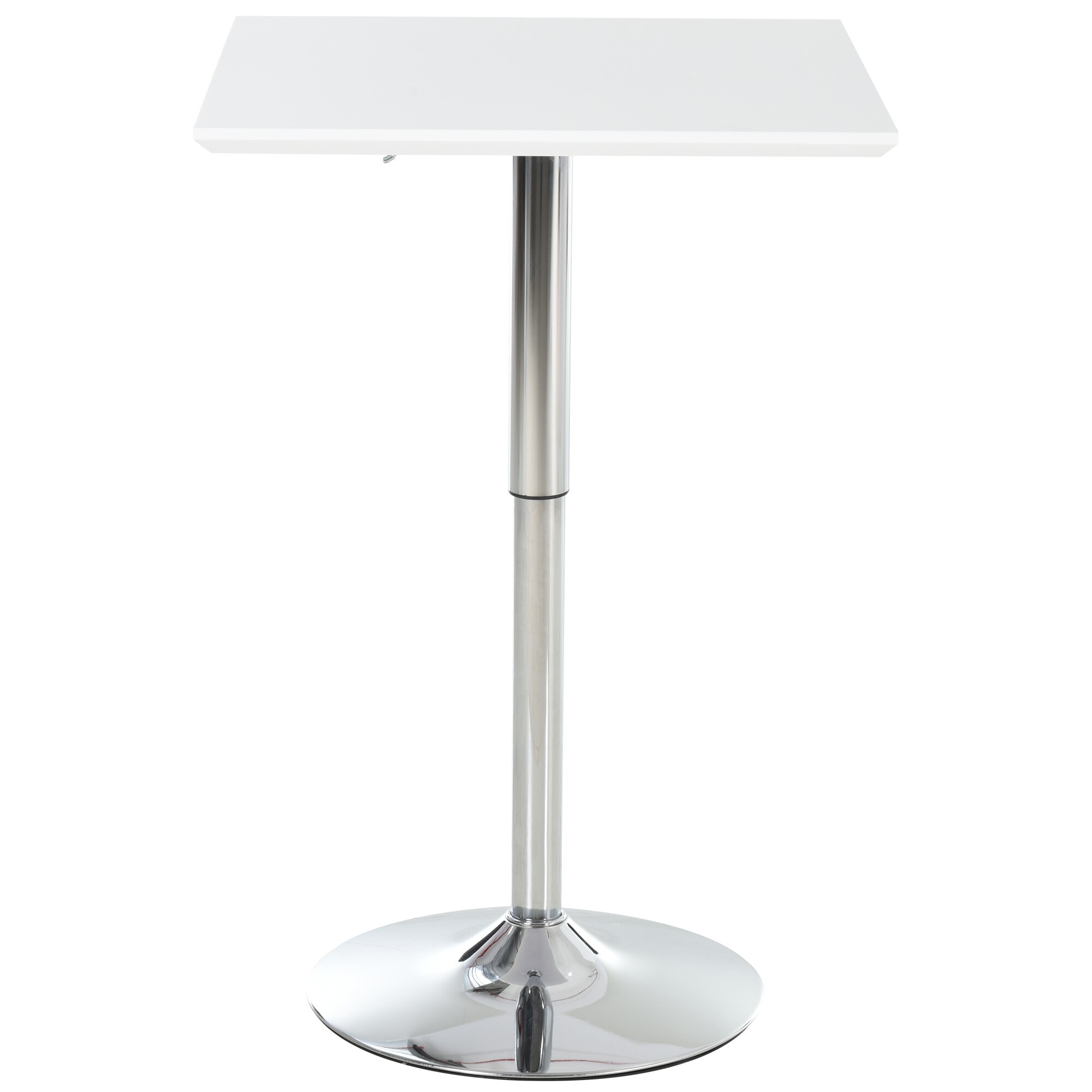 HOMCOM Bistrotisch höhenverstellbar weiß 60 x 60 x 71-92 cm (BxTxH)