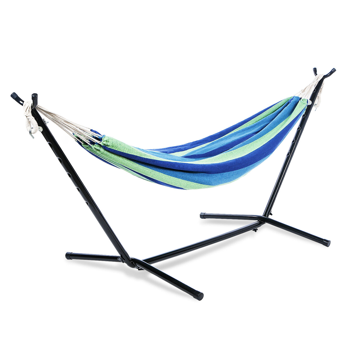 Pratik Garden Hamac rayé bleu - 200x150 cm