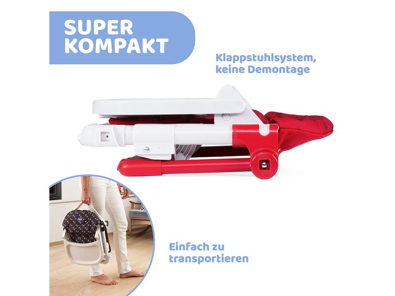 Chicco Sitzerhöhung Chairy Ladybug Hochstuhl höhenverstellbar für optimale Nutzung