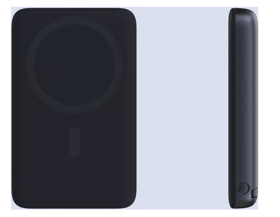 (20W) MagFusion 6700mAh Qi2 Wireless Powerbank Pad USB C Ladegerät mit LED Anzeige   Kickstand (PB-MS05 GR) - Grau