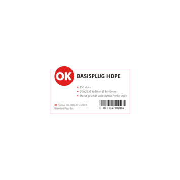 OK Basisplug 5, 6 and 8mm 450T