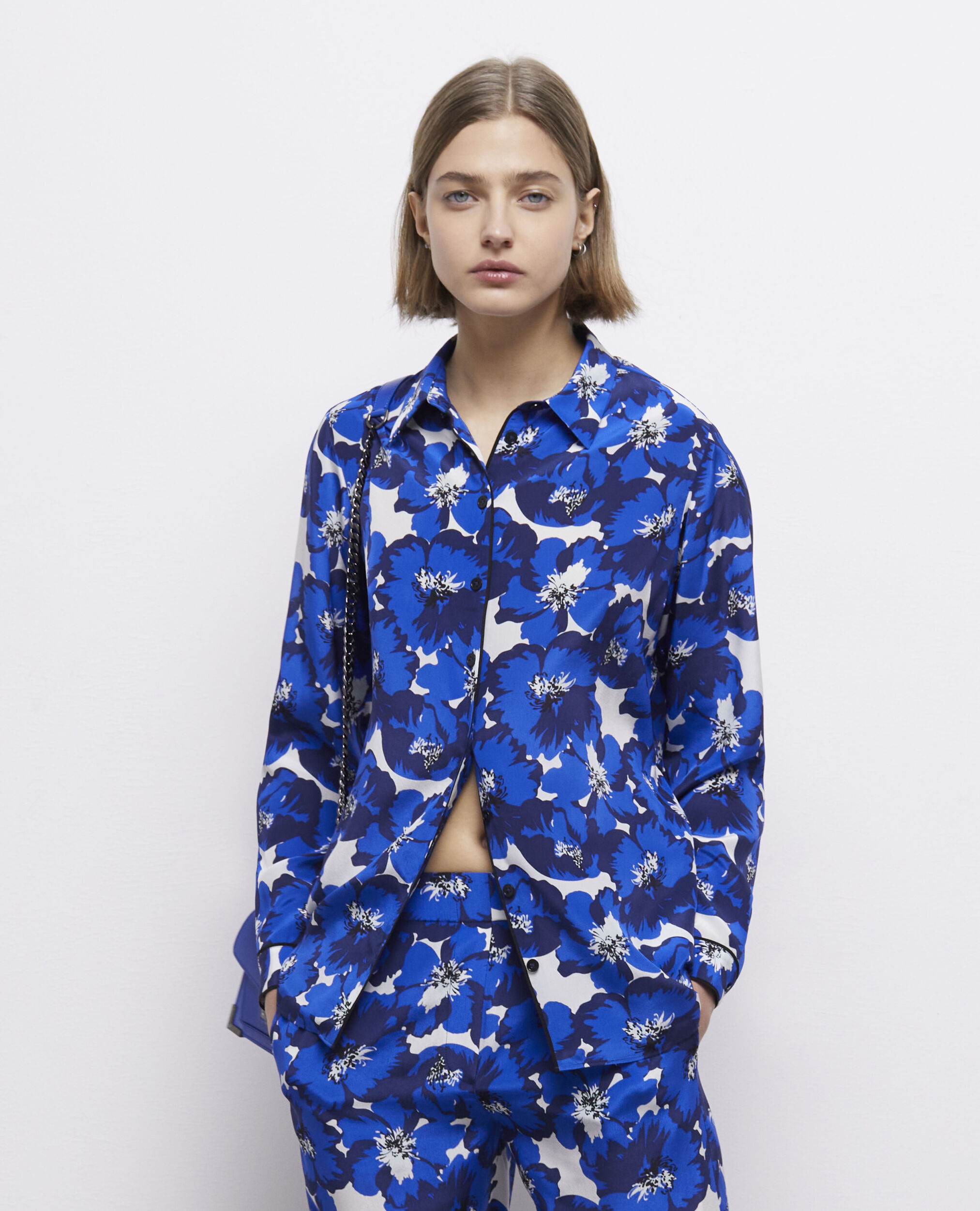 Chemise imprimée en soie