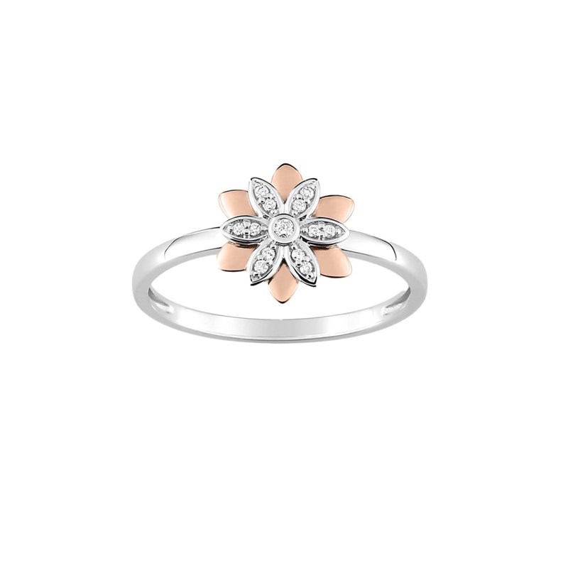 Bague Femme - Or 18 Carats - Diamant 0,05 Carats