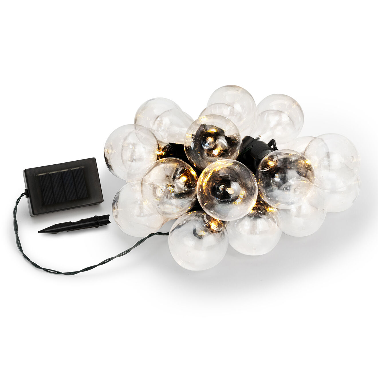 Pratik Garden Guirlande lampe solaire guinguette 20 LED multicolore - 200 cm