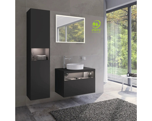 KEUCO Stageline hoge kast BxHxD 40 x 180 cm x 36 cm Frontkleur vulkaniet mat 32831970101