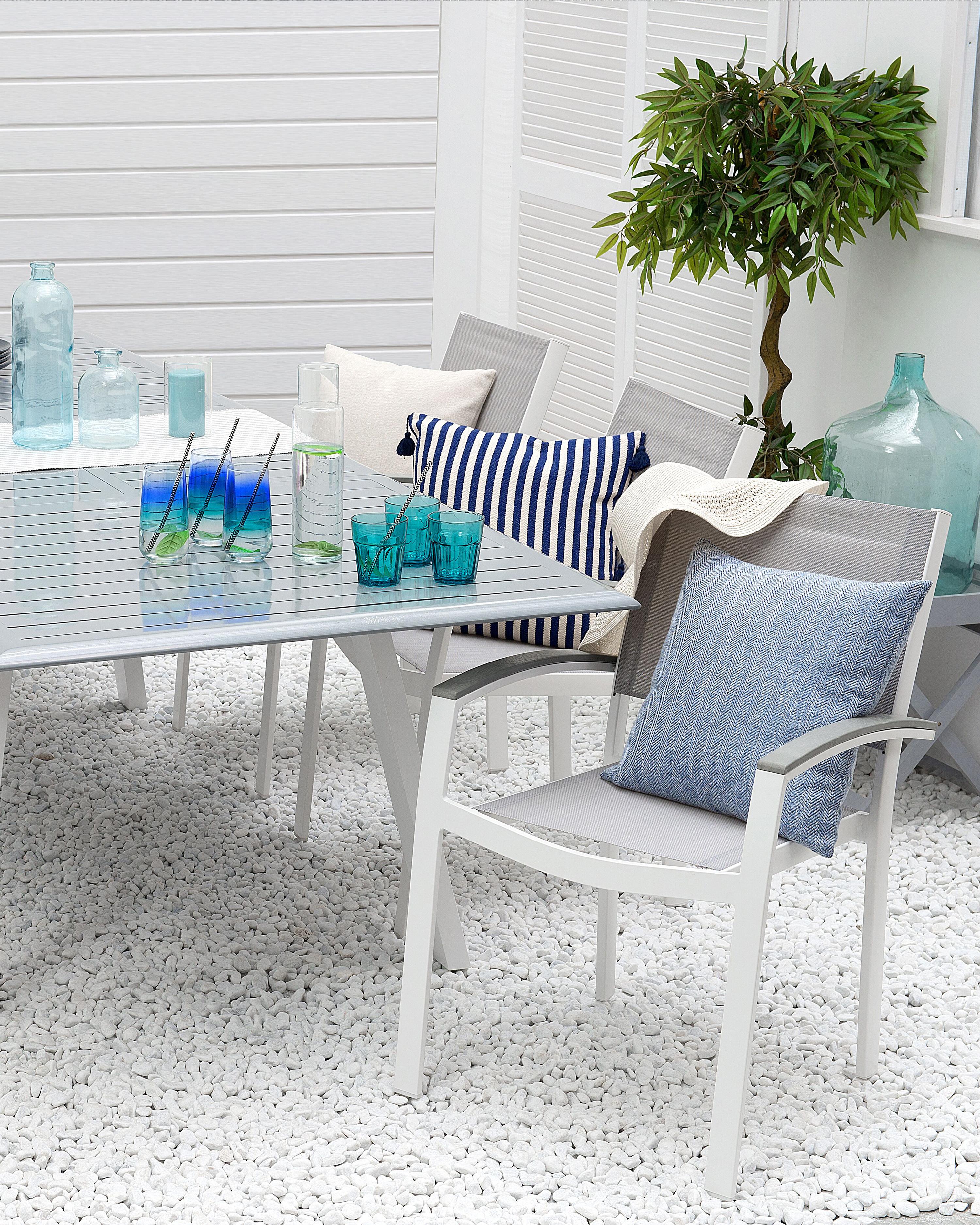 Set van 2 tuinstoelen PERETA Metaal Grijs