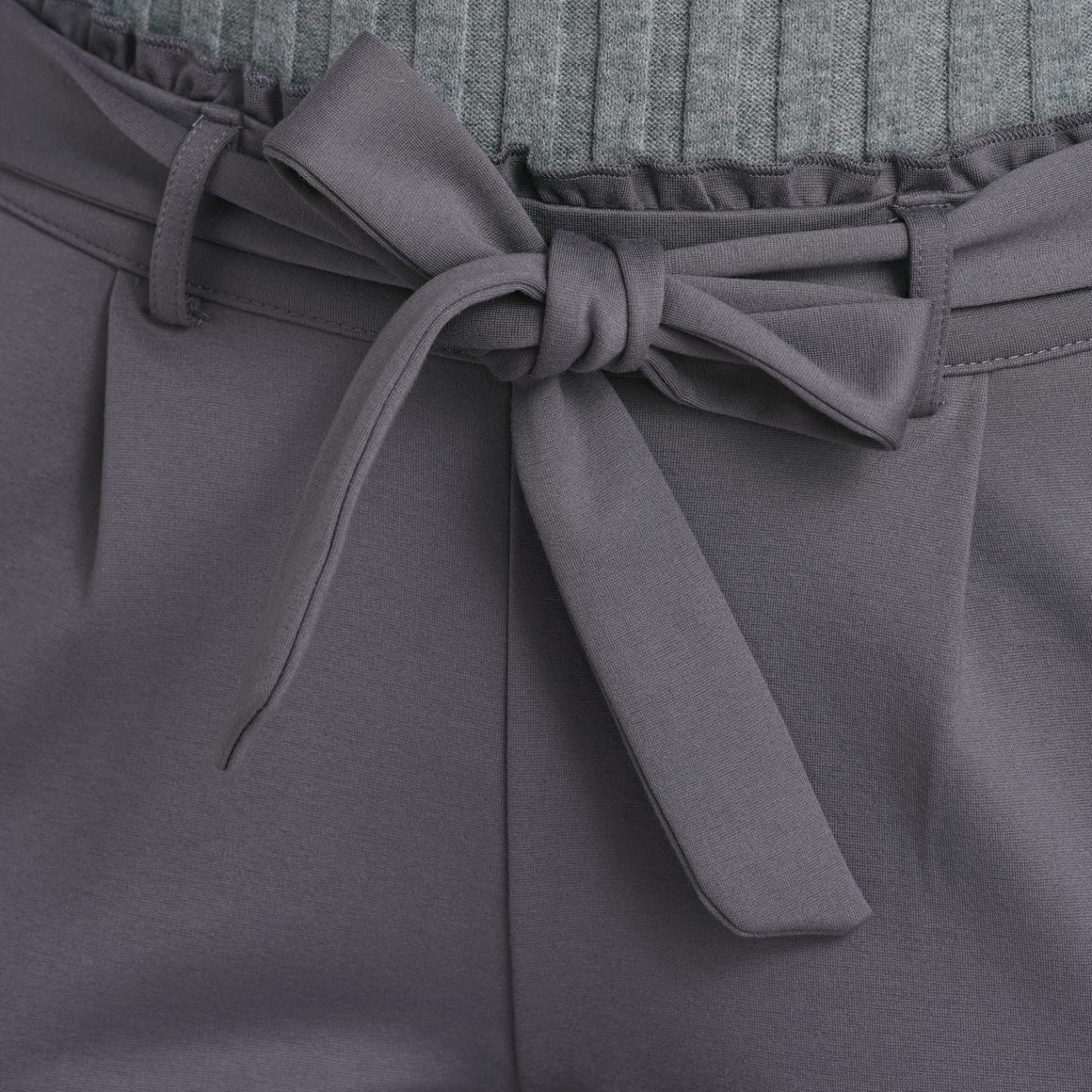 Gina Damen Jogpants mit Bindeband grau