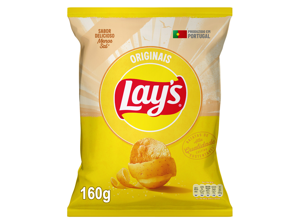 BATATAS FRITAS LAY'S LISAS SAL 160G