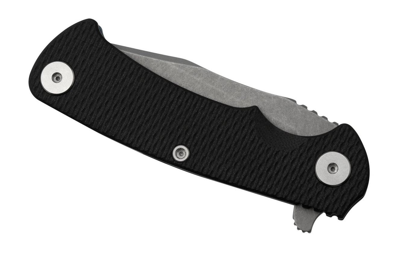 Rick Hinderer Project X, MagnaCut Clip point, Battle Blue, Black G10 zakmes