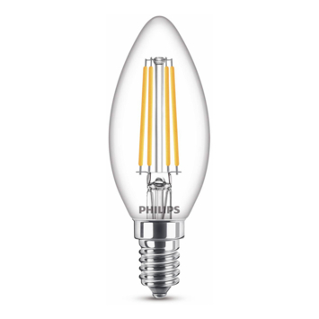 Philips LED kaars E14 40W filament helder warmglow dimbaar