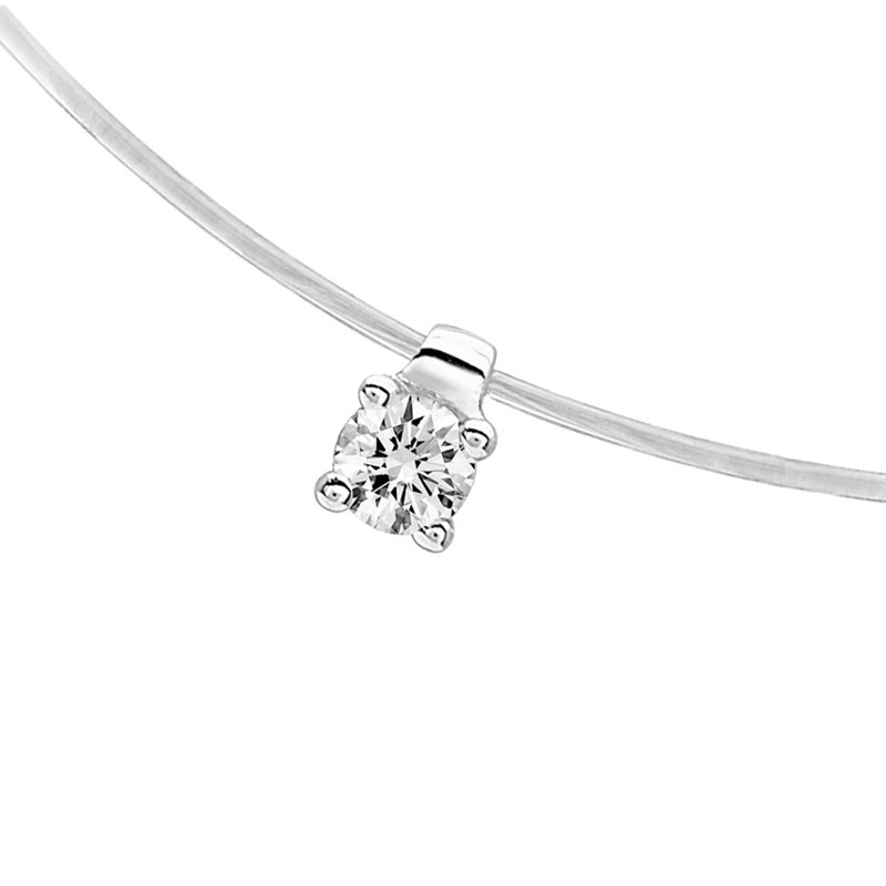 Collier Femme - Or 18 Carats - Diamant 0,08 Carats - Longueur : 42 cm