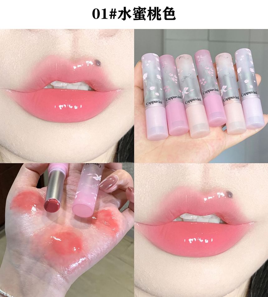 Cappuvini - Flower Butterfly Secret Glossy Finish Lipstick - 6 kleuren