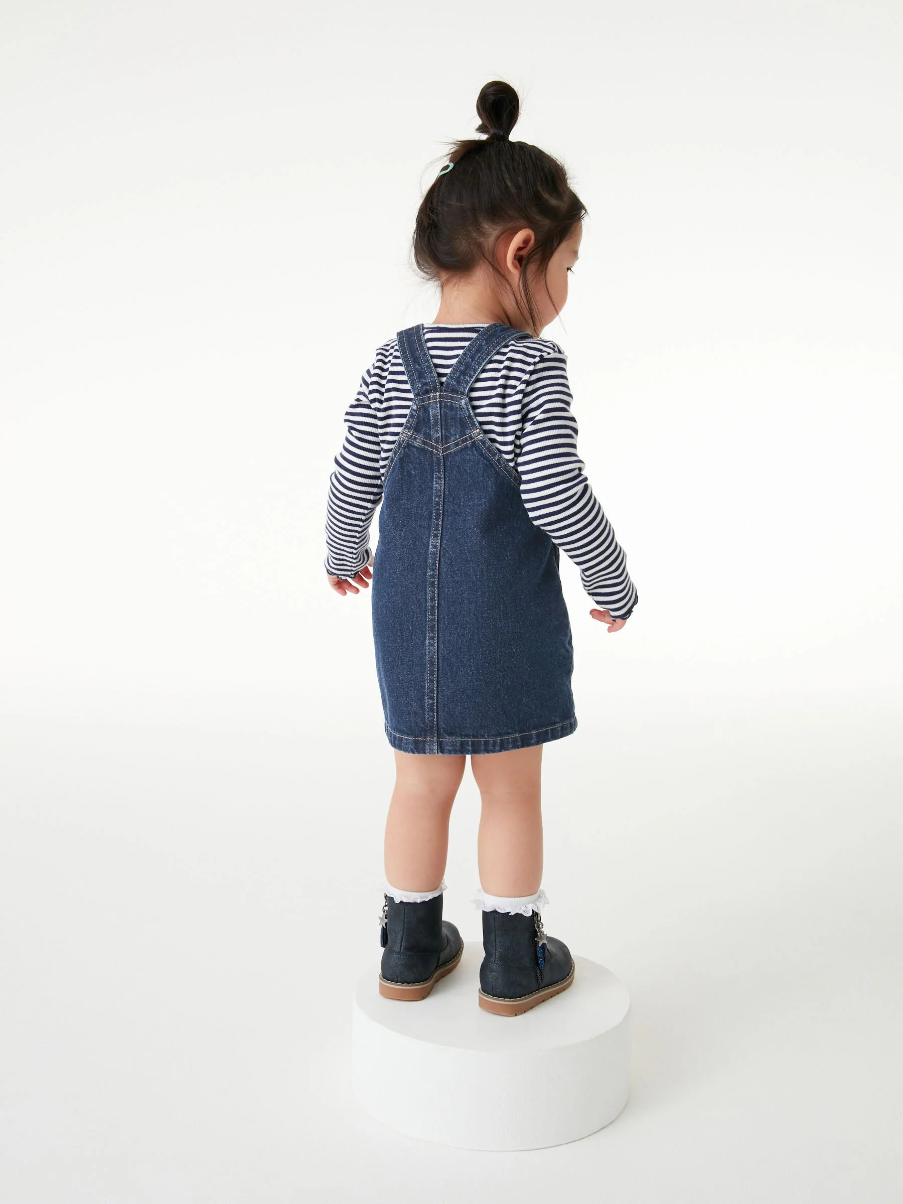 Indigoblauw - Denim overgooier (3 mnd-8 jr)