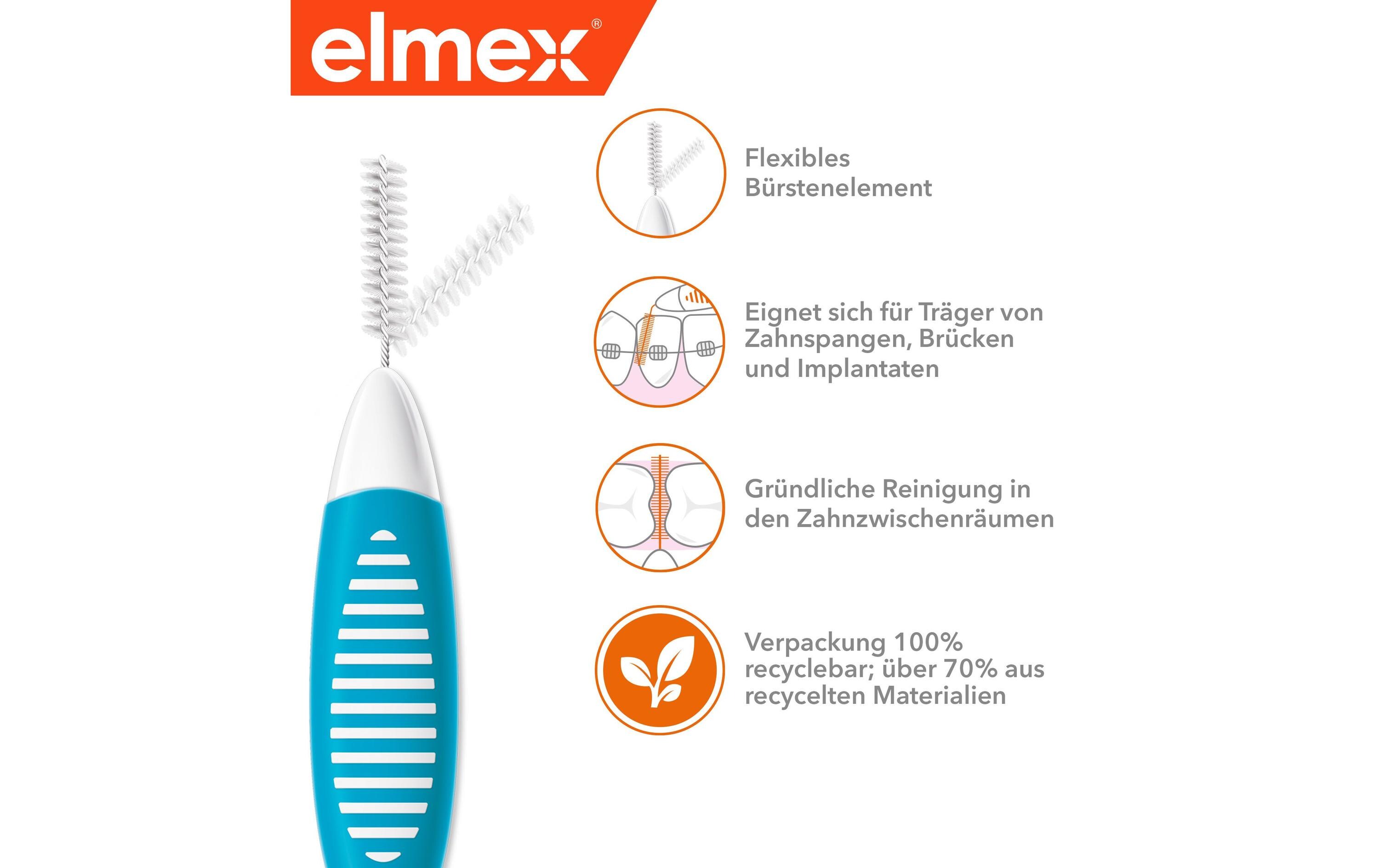 Interdentalbürsten Blau, Grösse 3 0.6 mm, 8 StückHochwertige Bürsten für eine zuverlässige Reinigung der Zahnzwischenräume